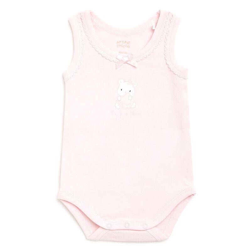 Girls Light Pink Set Of 2 Body Suit image number null